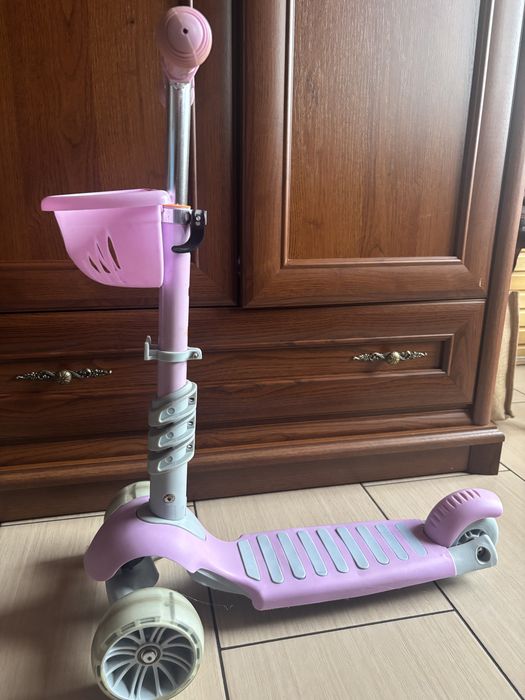 Дитячий самокат 5в1 рожевий