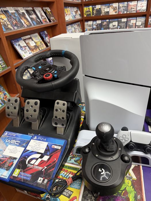 PlayStation 5 PS5 Slim 1TB Blu-ray + Logitech G29 + Driving Force Shifter + FroggieX + Gran Turismo 7 + WRC Gwarancja 12 m Szczecin Ufogames