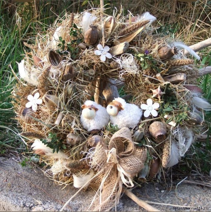 Wieniec z owieczkami 50 cm