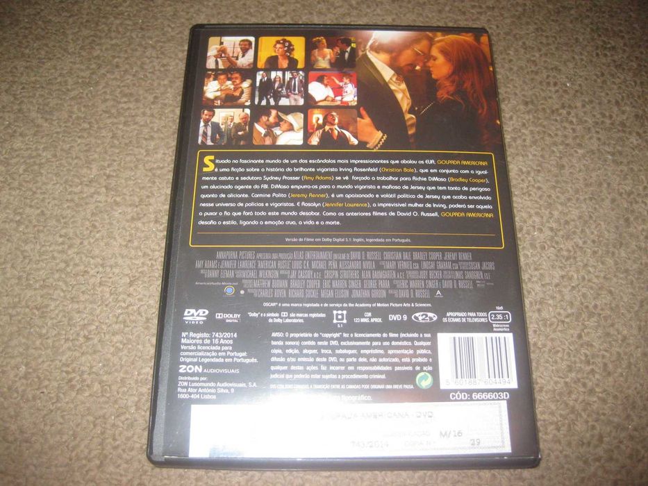 DVD "Golpada Americana" com Bradley Cooper