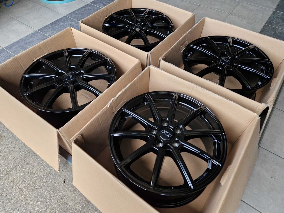 Alufelgi 17 5x112 Audi A3 A4 A5 A6 A8 Q3 Q5 Nowe Czarne ! 706#