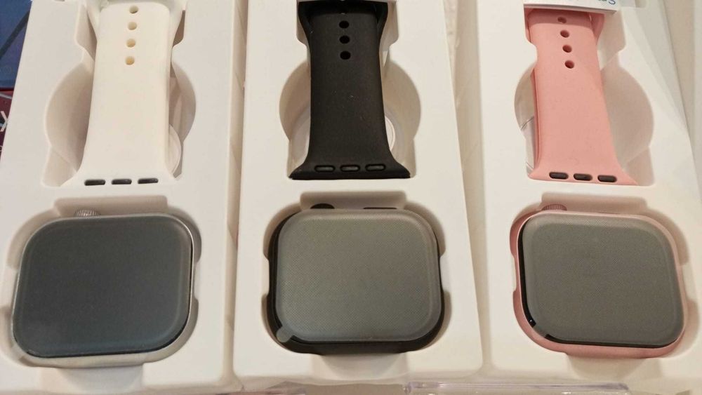 Smartwatch T900 PRO MAX Branco, Preto e Rosa