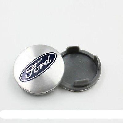 Kit 4 Centros Jante 54  Ford Azul Cinza e Preto Novos