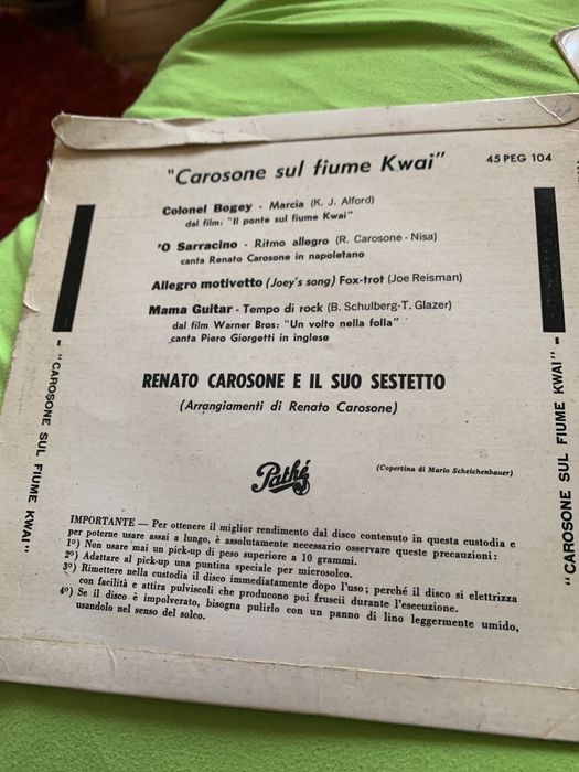 Single 45rpm “Carosone sul fiume Kwai”