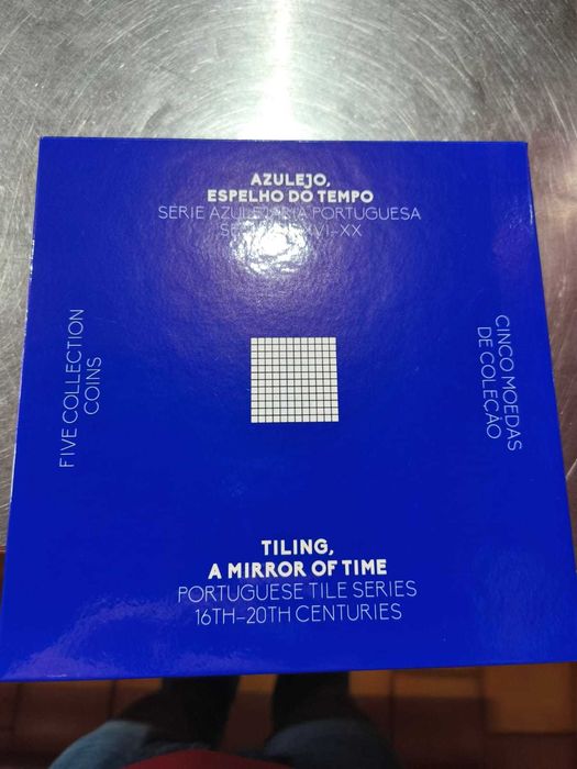 moedas 5€ azulejaria Portuguesa Espelho do tempo prata proof