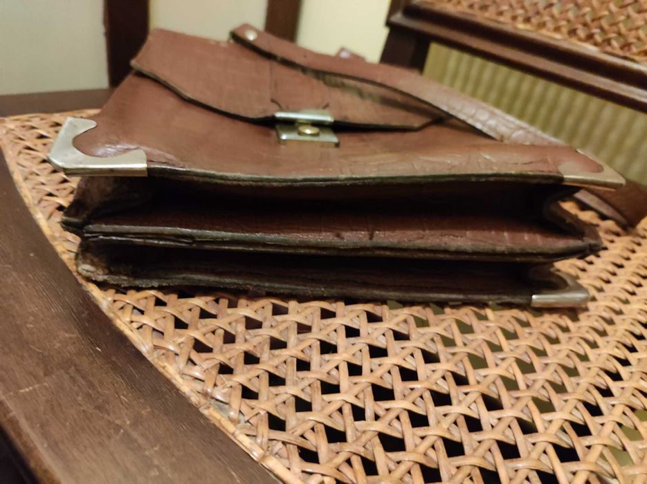 Mala tiracolo vintage, em pele