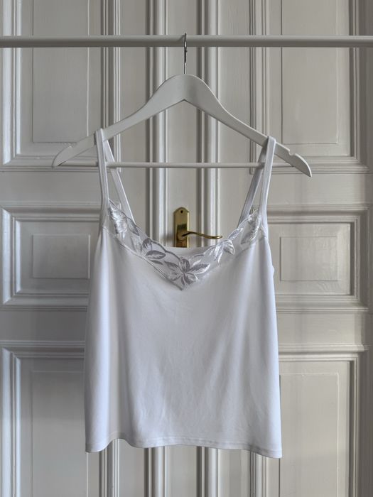 Marks & Spencers Modal/Lace Elastic Top - top z modalu i koronki