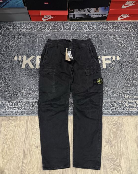 Карго штаны stone island garment dyed