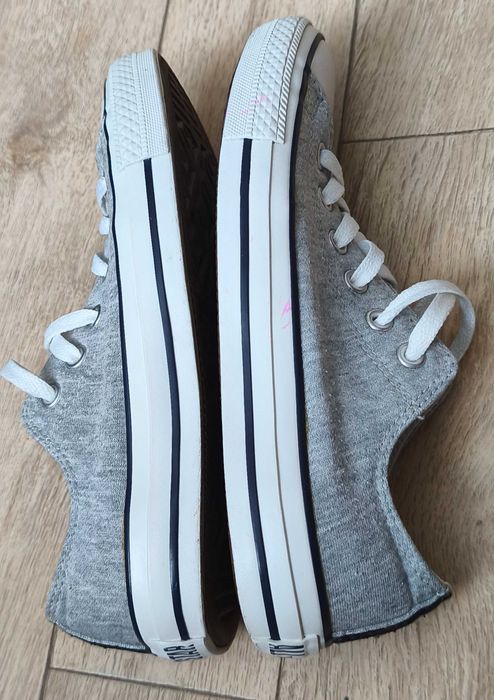 Piękne trampki tenisówki sneakersy Converse siwe szare