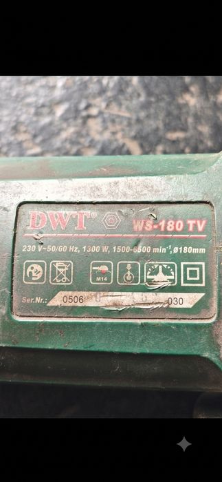 Болгарка шлифмашина DWT WS-180 TV