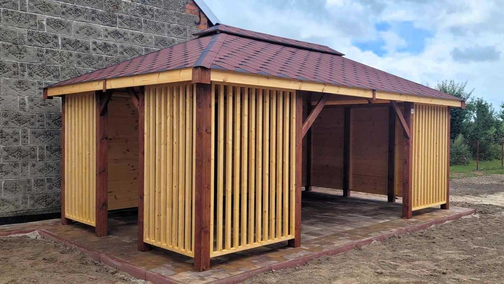 • • • • Altana ogrodowa • • • • NOEMI V 6x4 m lamele DREWNOTRIK