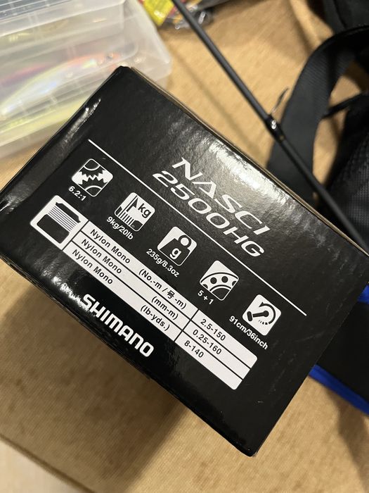 Cana shimano sahara + carreto shimano nasci + amostra + mala