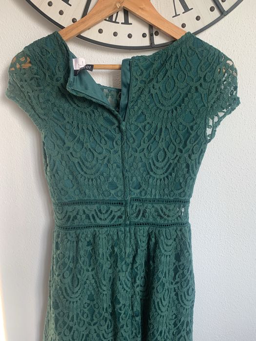 Vestido verde em renda