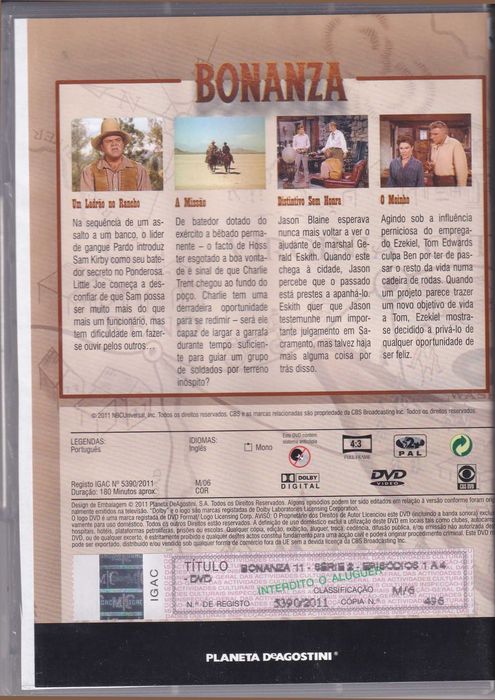 Bonanza (episódios de televisão em disco)