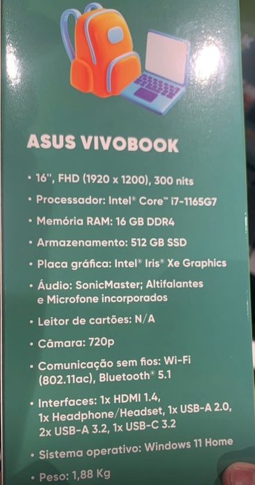 Portátil ASUS i7