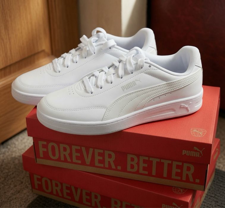 Білі кеди Puma court classic clean sneakers