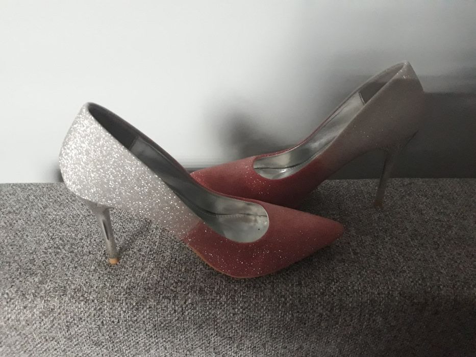 Szpilki,ombre, błyszczące,r.38 Nowe,piękne!
