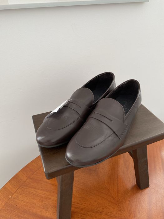 Annabella brązowe skórzane mokasyny buty skóra naturalna czekoladowe klasyczne minimalizm