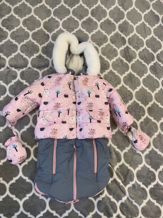 Комбинезон зимний на девочку + подарок