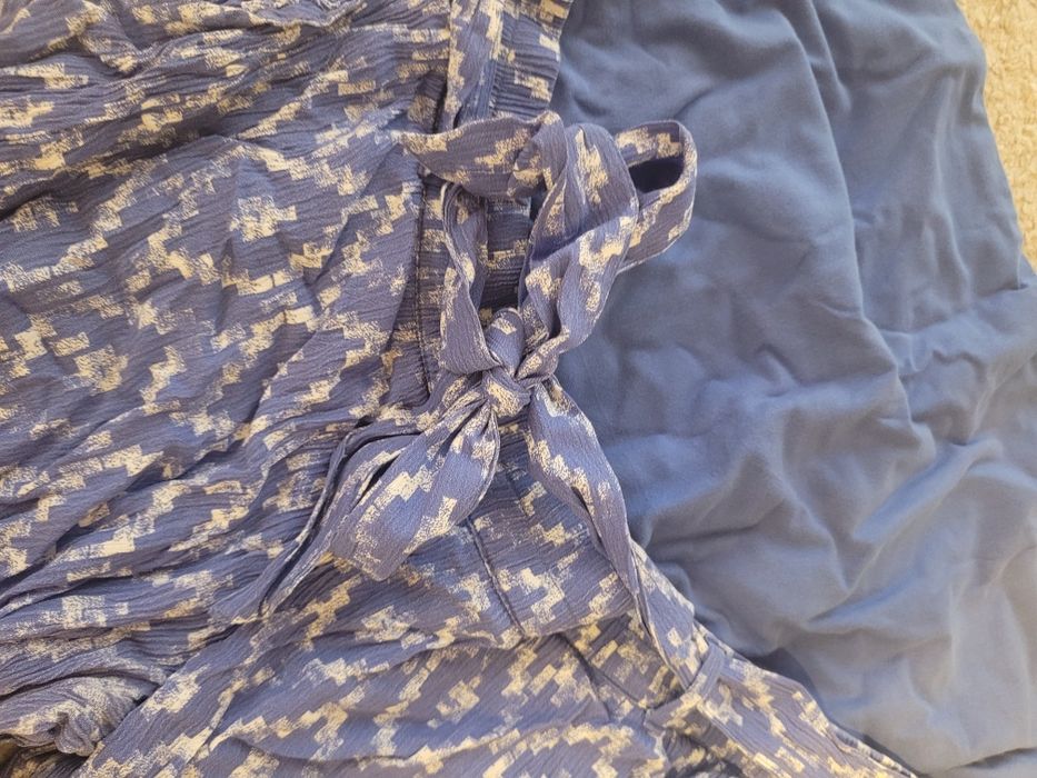 Piękne niebieskie letnie spodnie ciążowe dlugie bonprix 44