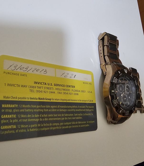 Invicta Specialty 1221 Chronograph 46mm Rose Gold PVD