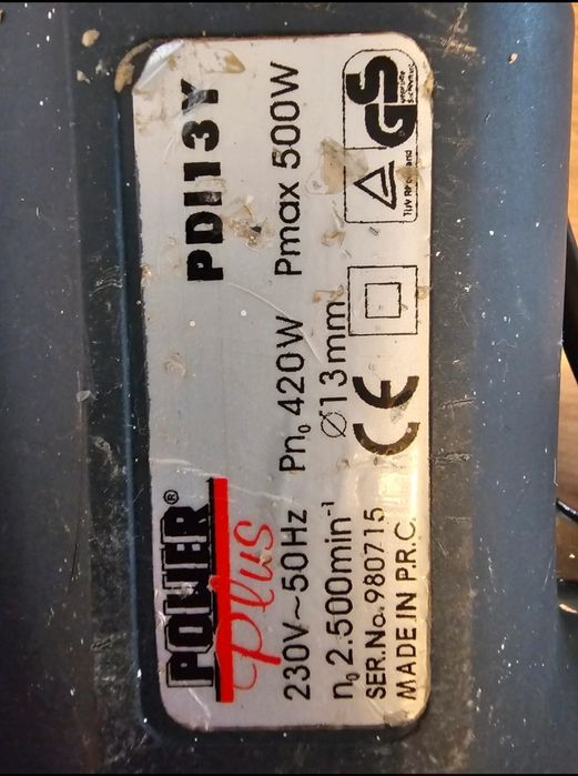 Sprzedam wkrętarkę sieciową Power Plus PD113Y, 500 W