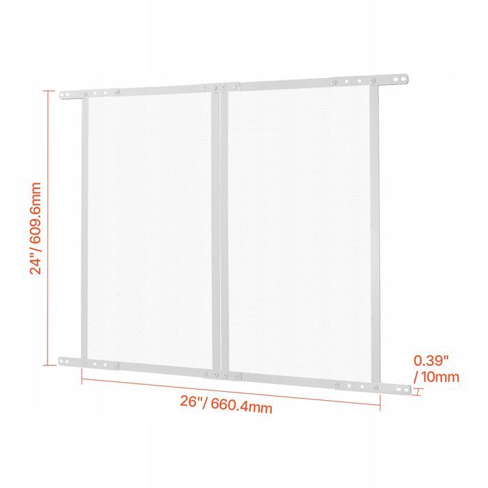 Siatka na drzwi do kampera VEVOR Z moskitierą 660X610 mm aluminium