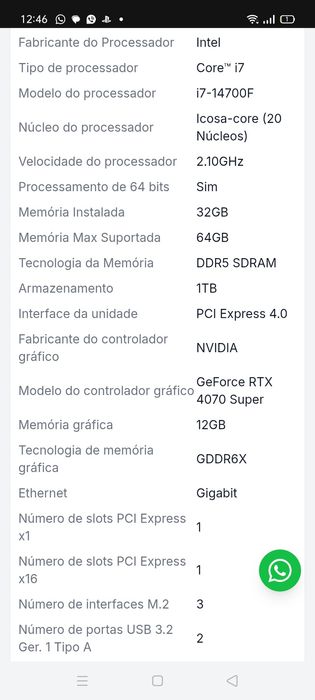 Computador Predator Acer i7  4070 SUPER