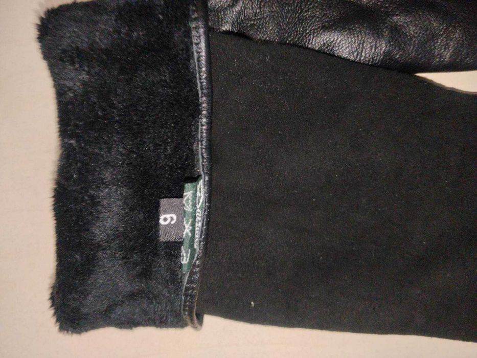 9 розмір Перчатки длинные кожаные Рукавиці довгі кожані