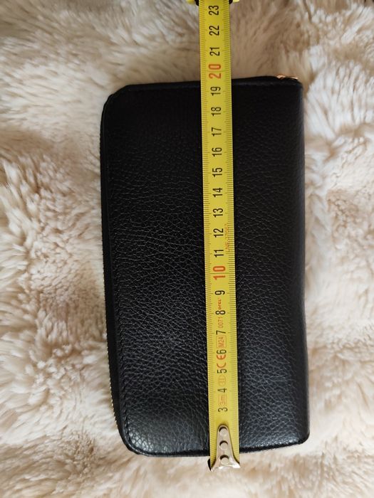 Portfel skórzany czarny włoski