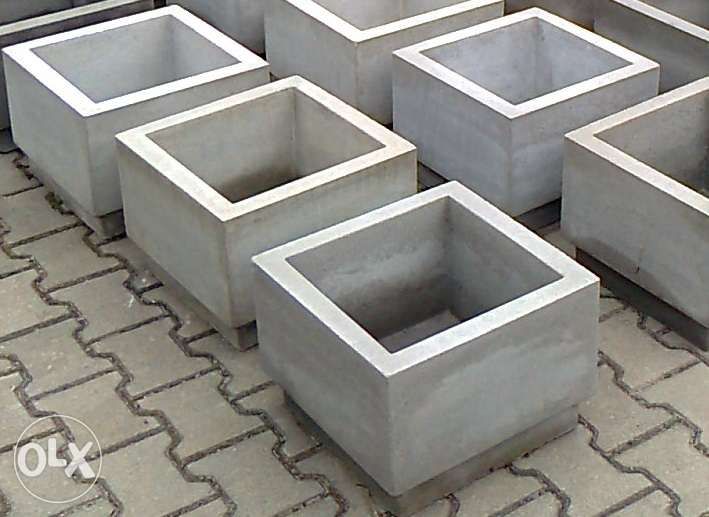 Donice ogrodowe betonowe kwietniki, donica ogrodowa betonowa 40x40x30