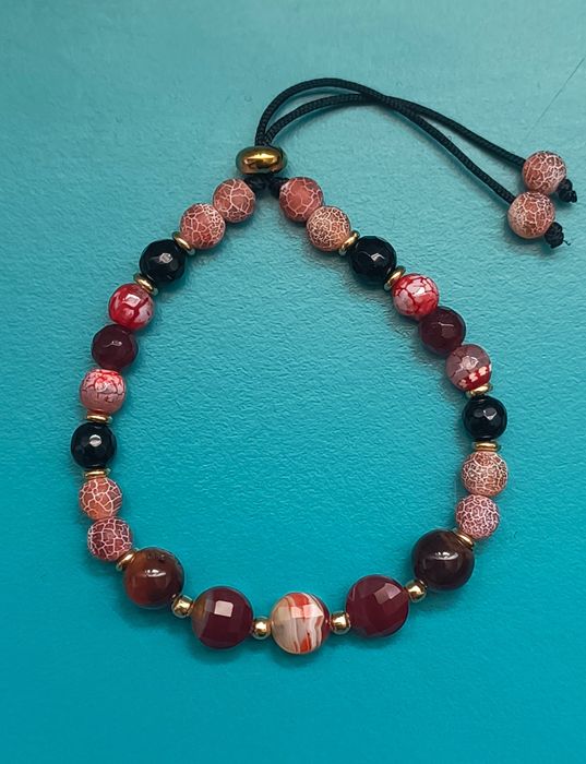 Bransoletka kamienie naturalne - amulet, ochrona przed złą energią