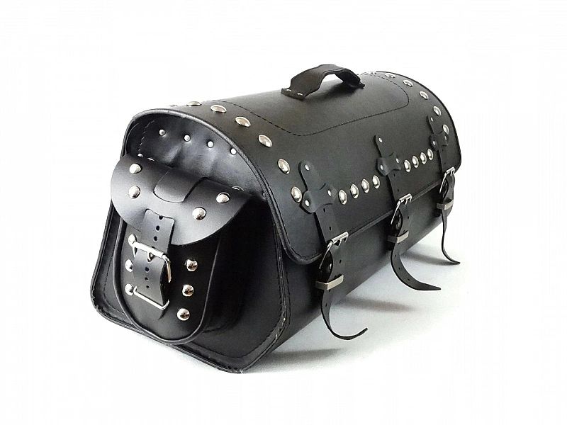 Kufer Skórzany 60 Cm Kieszonki Ćwieki