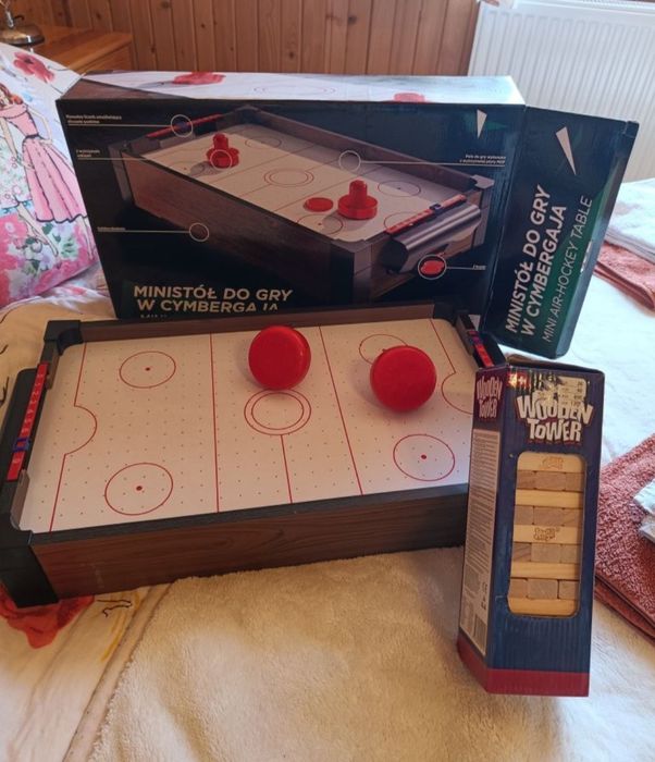 Mini stół do gry w cymbergaja cymbergaj oraz jenga 2 gry