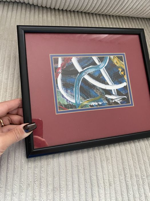 Abstrakcyjny obraz w ramie Vintage