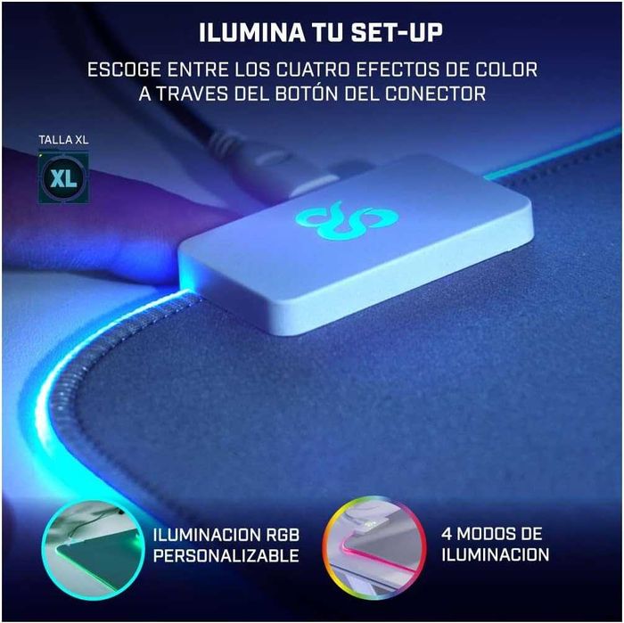 Newskill Nemesis V2 Ivory Podkładka pod mysz dla graczy LED 96 x 36cm