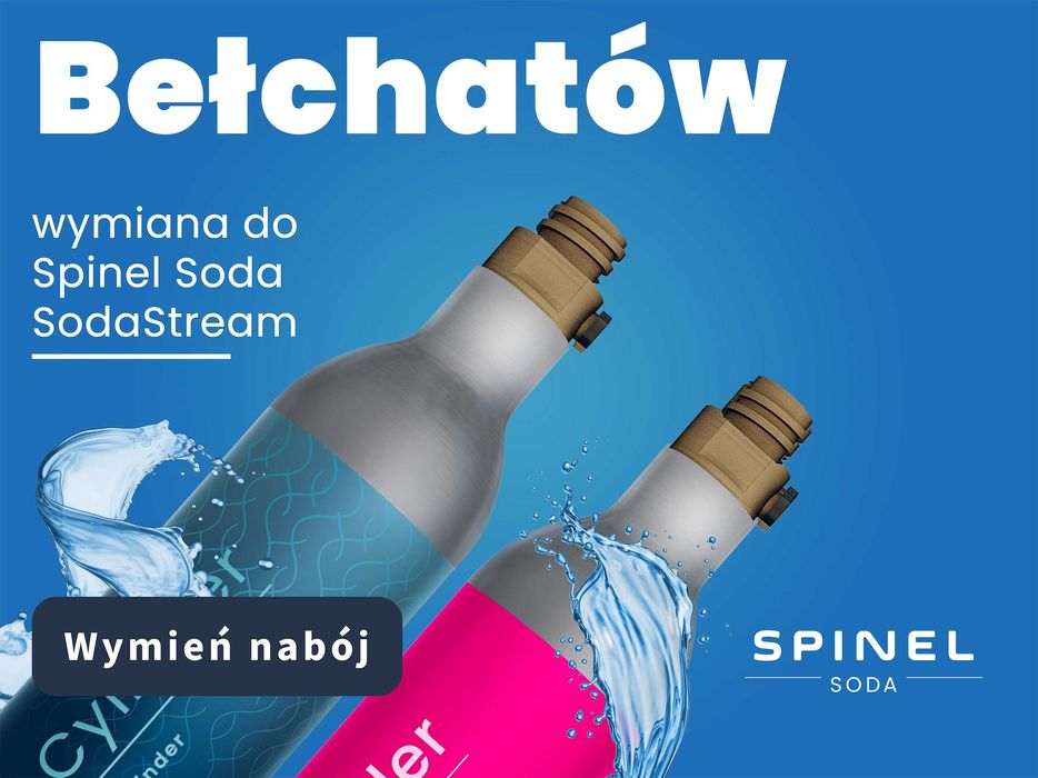 WYMIANA gaz CO2 do SODASTREAM Bełchatów RóżoweQC Niebieskie Spinelsoda