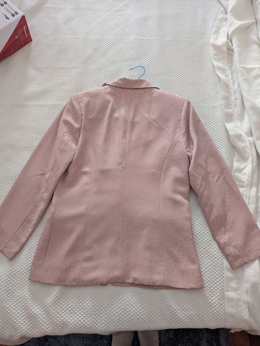 Blazer de Mulher Tamanho S - Cor de Rosa, Preto e Beige