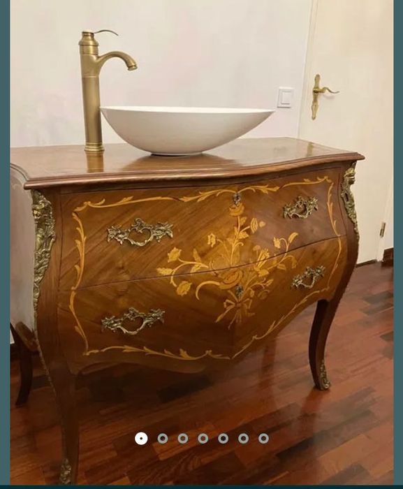 Cómoda lavatório adaptação e restauro, espaço e iluminação decorativa