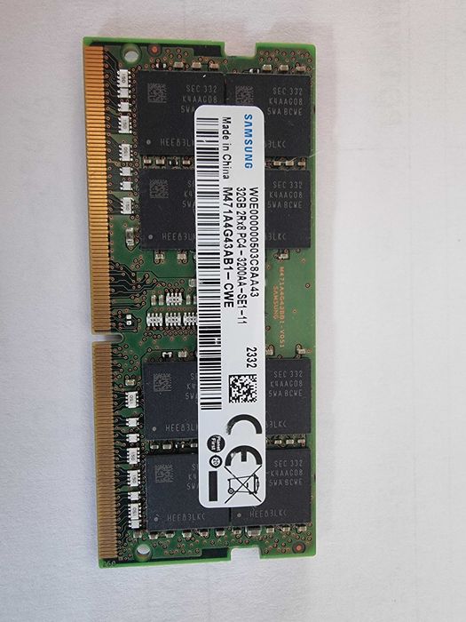 Pamięć RAM Samsung 32GB DDR4 SODIMM 3200MHz PC4-25600 M471A4G43AB1-CWE