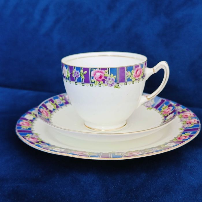 **TRIO filiżanka porcelana Star Longton PARAGON 1913_1916
