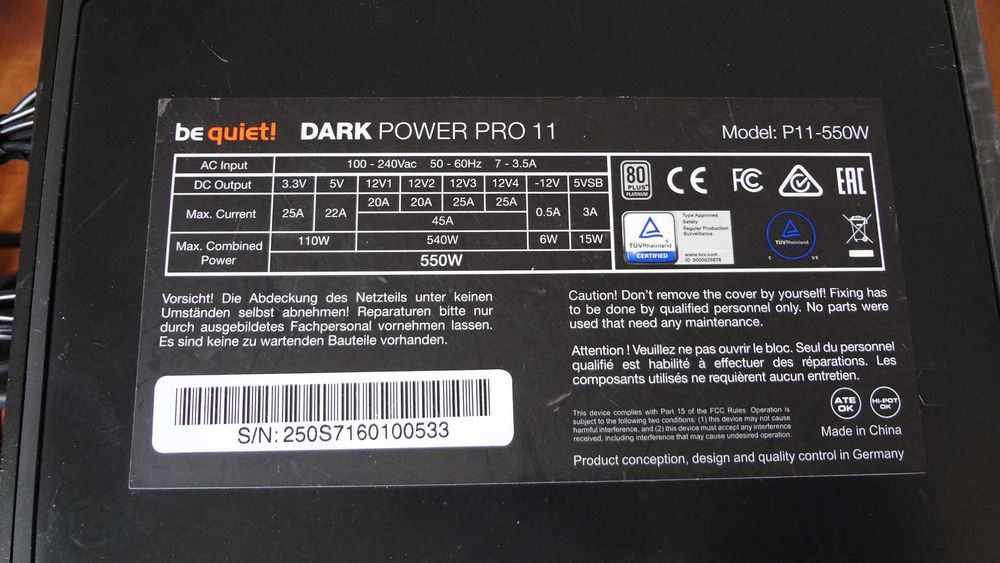 Be Quiet! Dark Power Pro 11 550 Вт