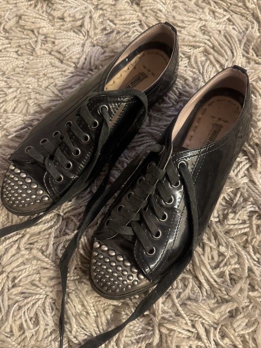 Лакові кеди в стилі Miu Miu | 38р