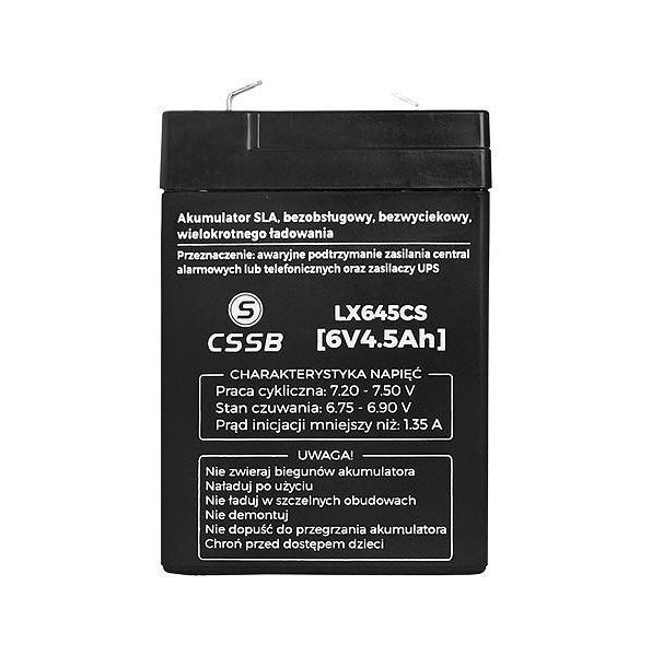 2x Akumulator żelowy CSSB 6V 4.5Ah alarm samochodzik autko + ładowarka