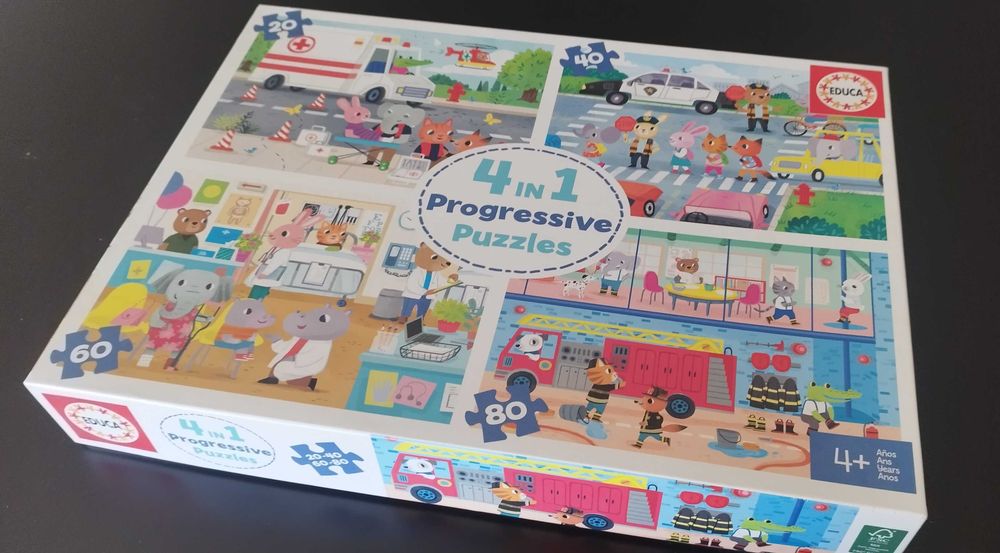 Conjunto Puzzles e Jogos Didáticos para crianças 3 aos 7 anos (9 artigos - bom estado)