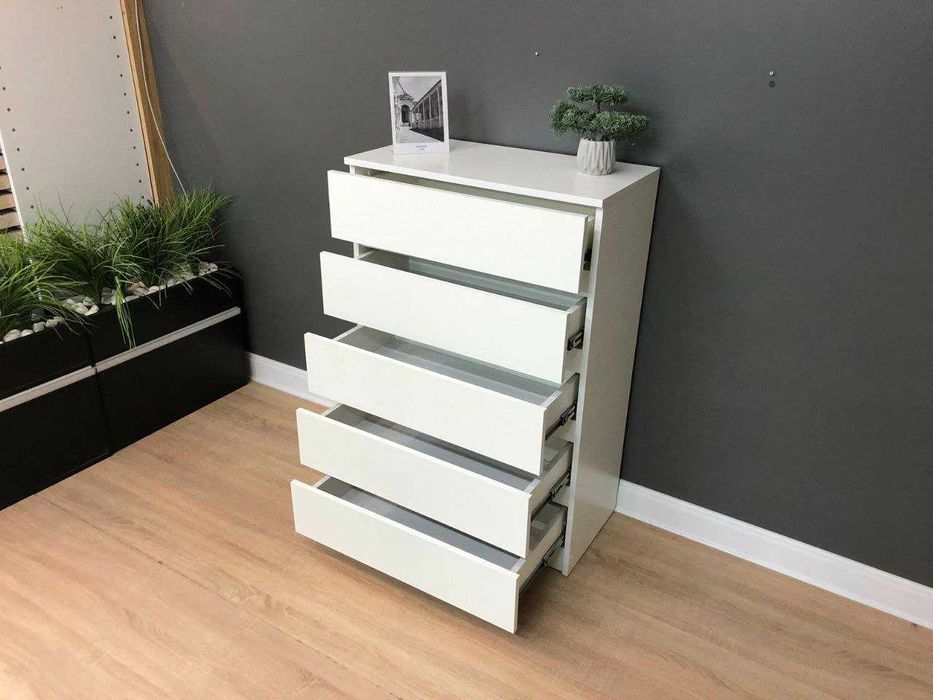 Комод "Софі" Білий на п'ять шухляд без ручок.Тумба для речей в спальню