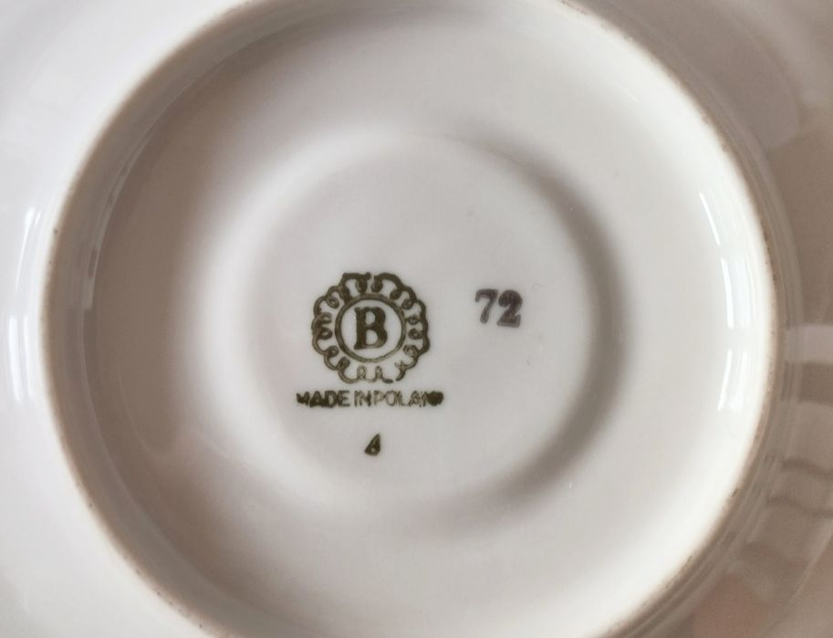 Porcelana Bogucice zestaw do herbaty filiżanki dzbanek cukiernica kawy