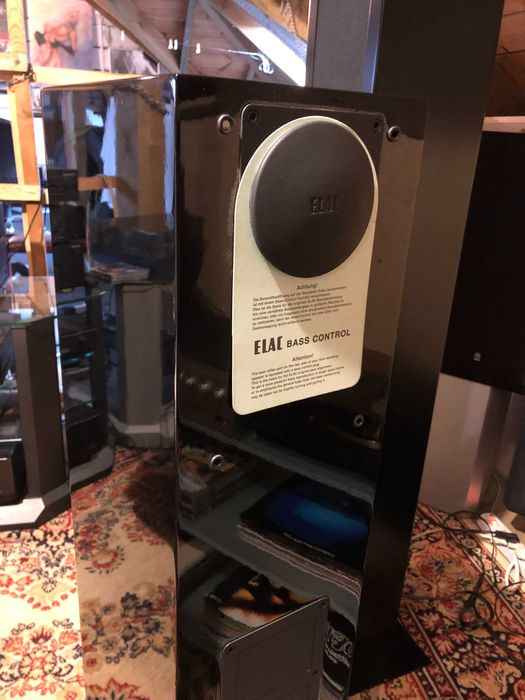 Kolumny podłogowe Elac FS 249 Jet III Top stan black piano połysk