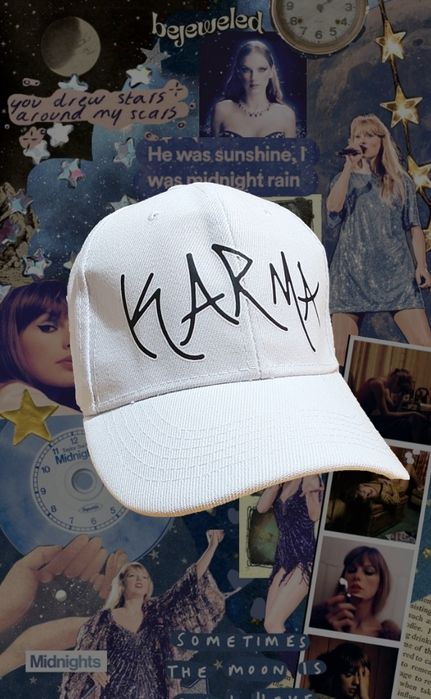 Taylor Swift Karma boné branco