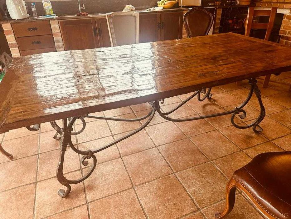 MESA MADEIRA MACIÇA  comprimento 220x 110 altura 78